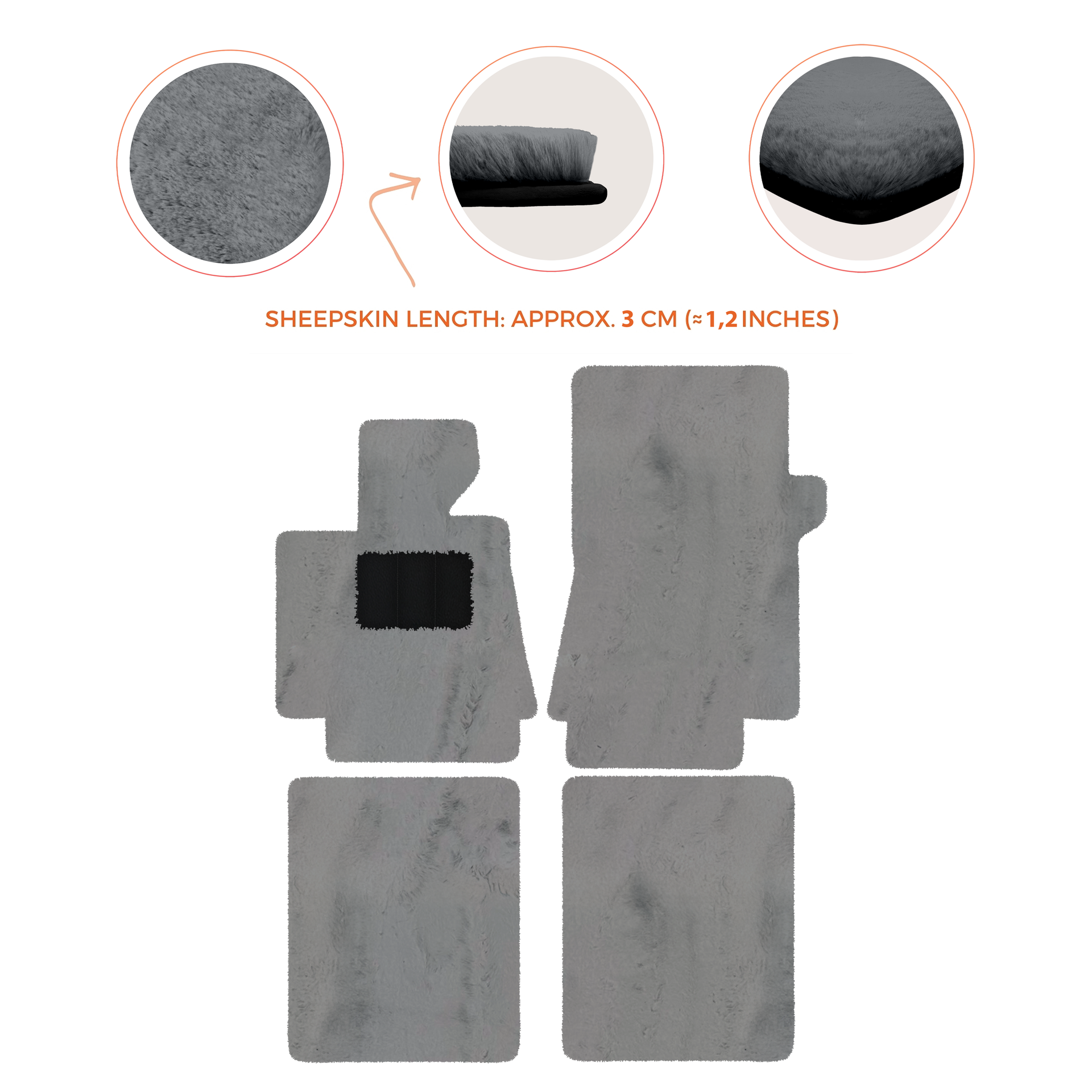 Luxurious Premium Sheepskin Floor Mats for Bentley Arnage (1998-2009)