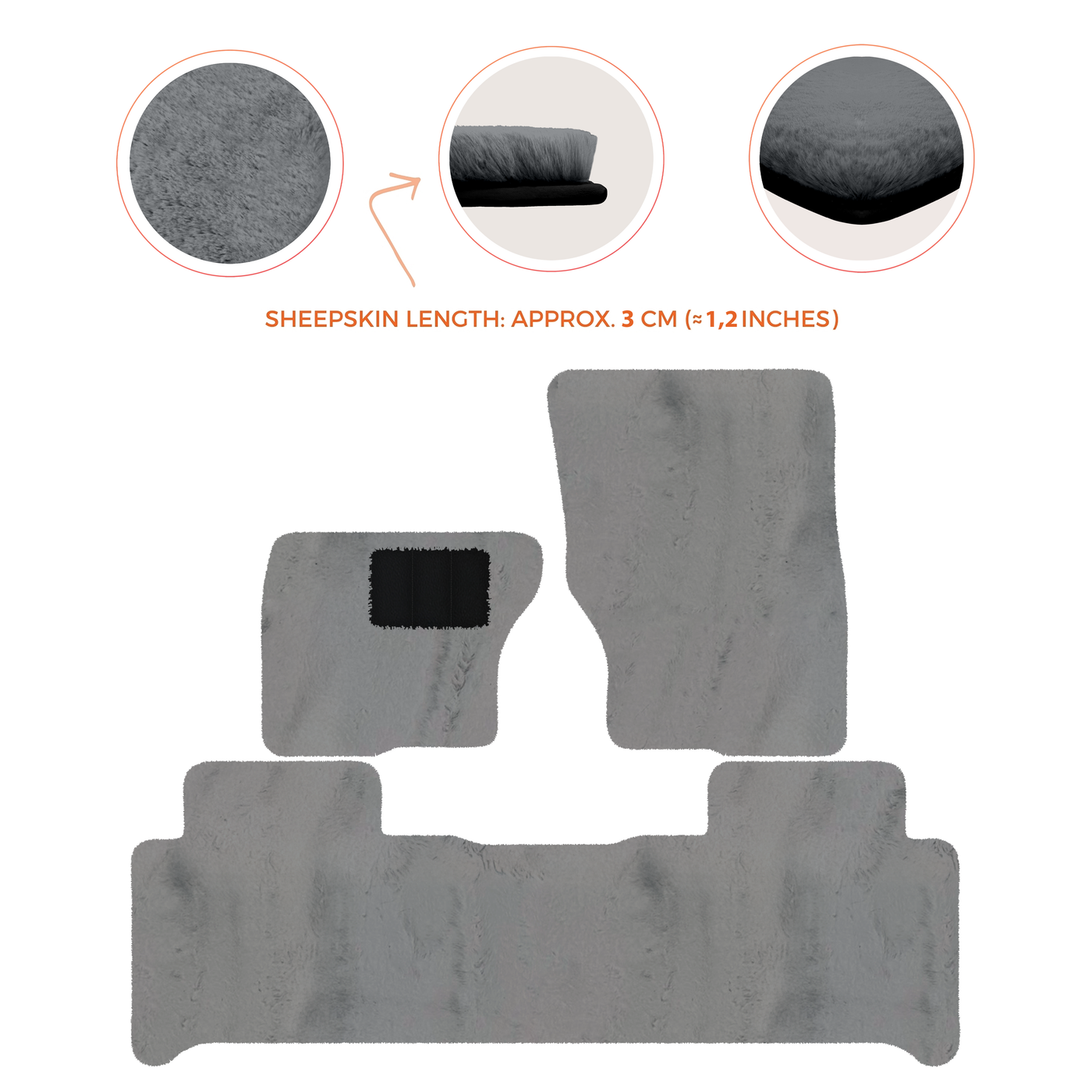Luxury Sheepskin Floor Mats for Land Rover Discovery (2017-2026)