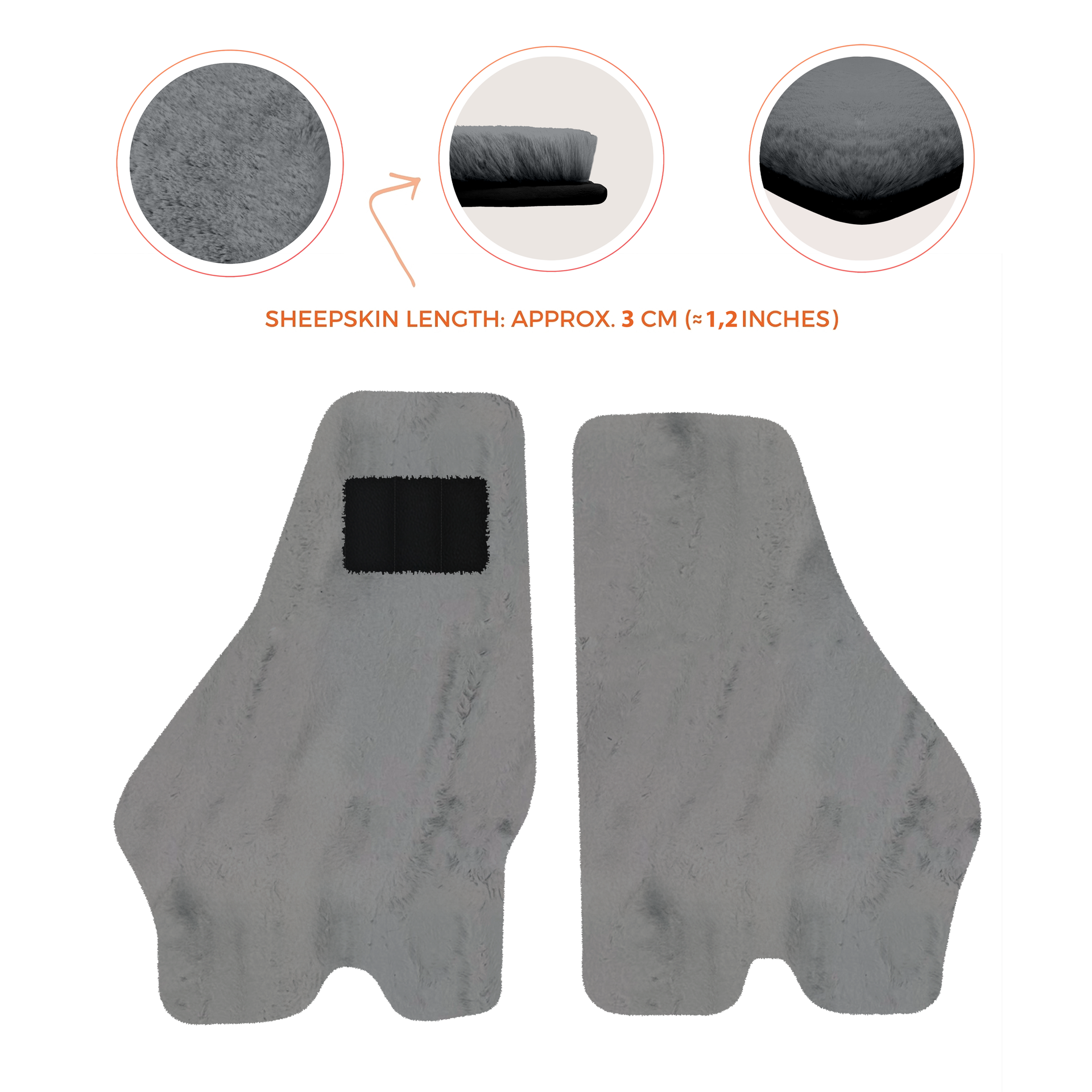 Luxury Sheepskin Floor Mats for Lamborghini Urus (2018-2026)