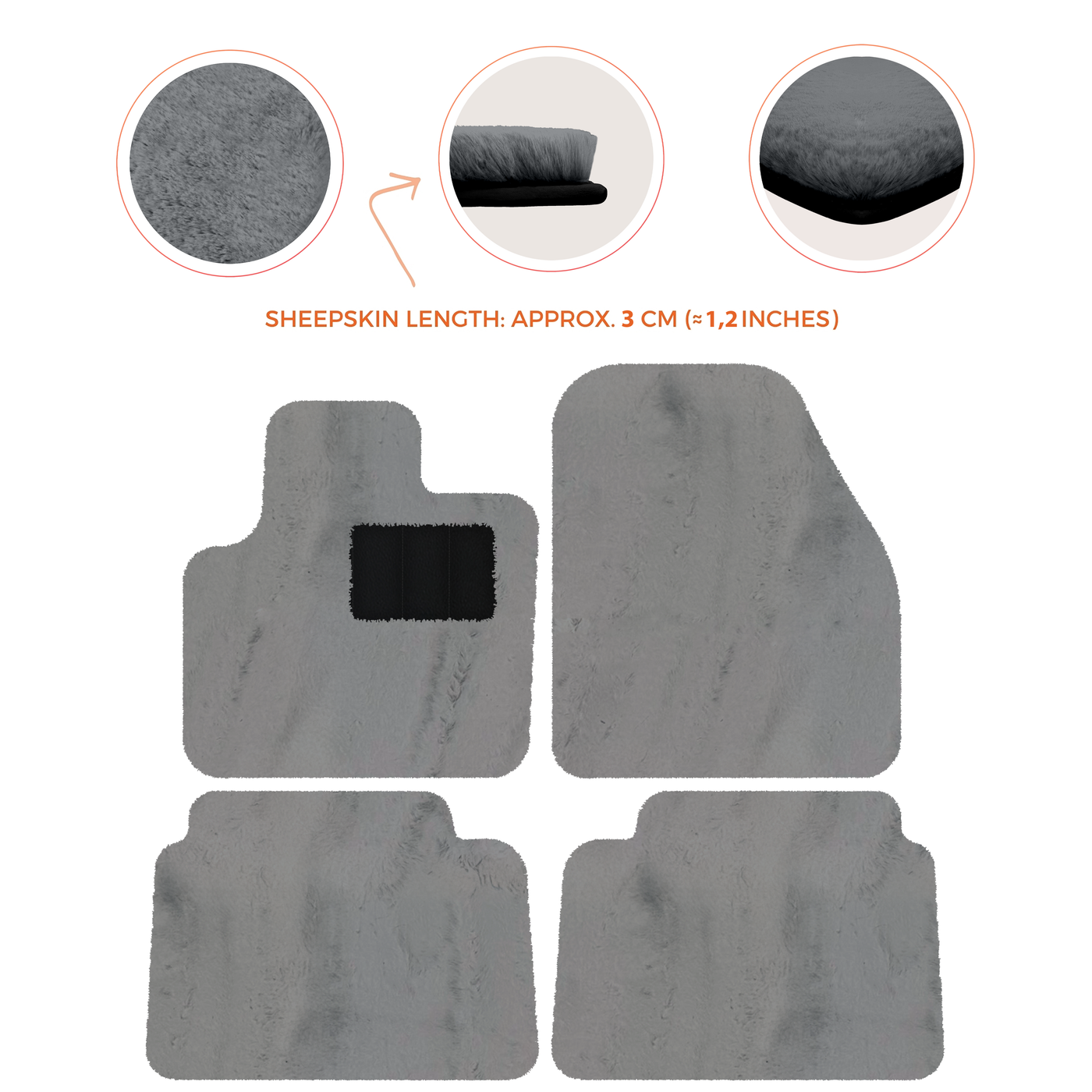Luxury Sheepskin Floor Mats for Land Rover Discovery Sport (2015-2019)