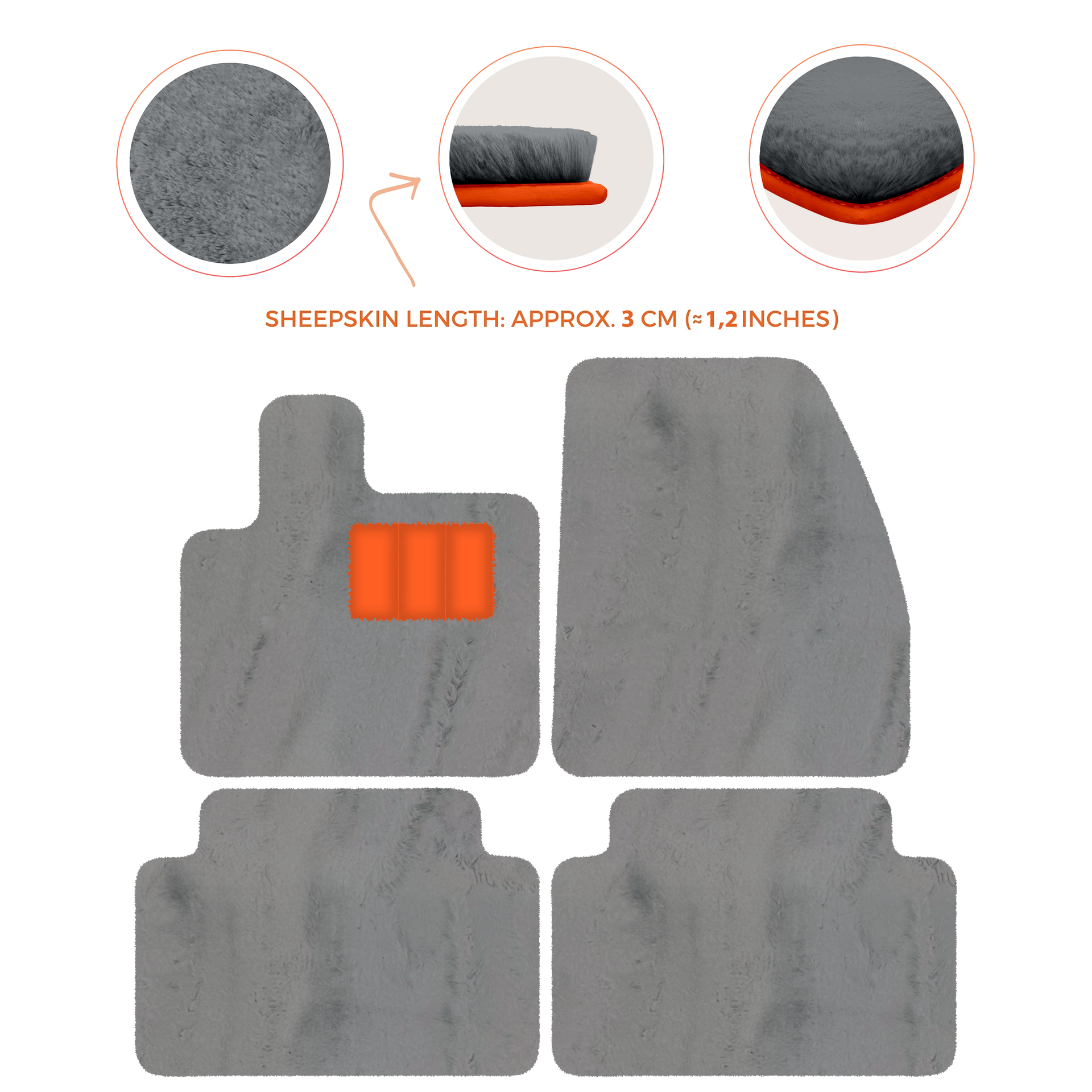 Premium Sheepskin Floor Mats for Range Rover Evoque (2016-2024)