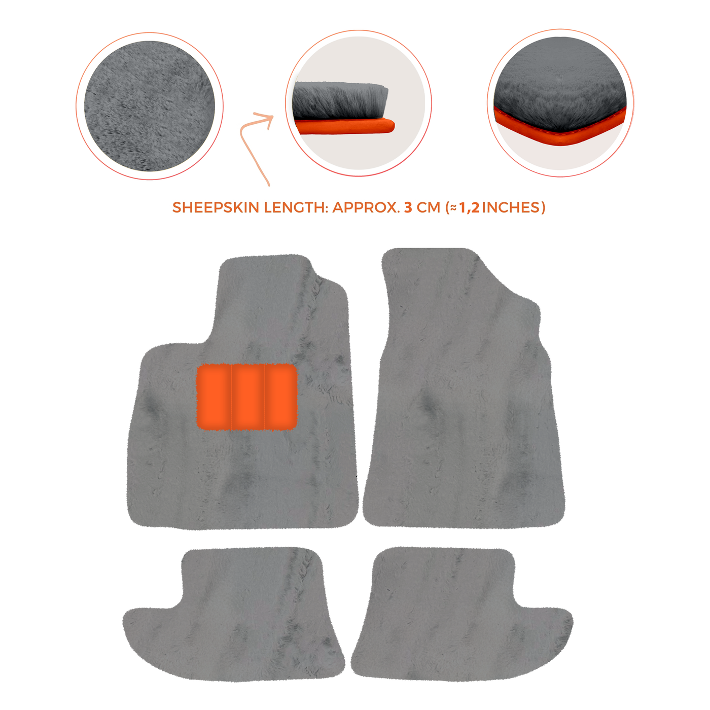 Premium Sheepskin Floor Mats for Bentley Continental GT (2003-2011)