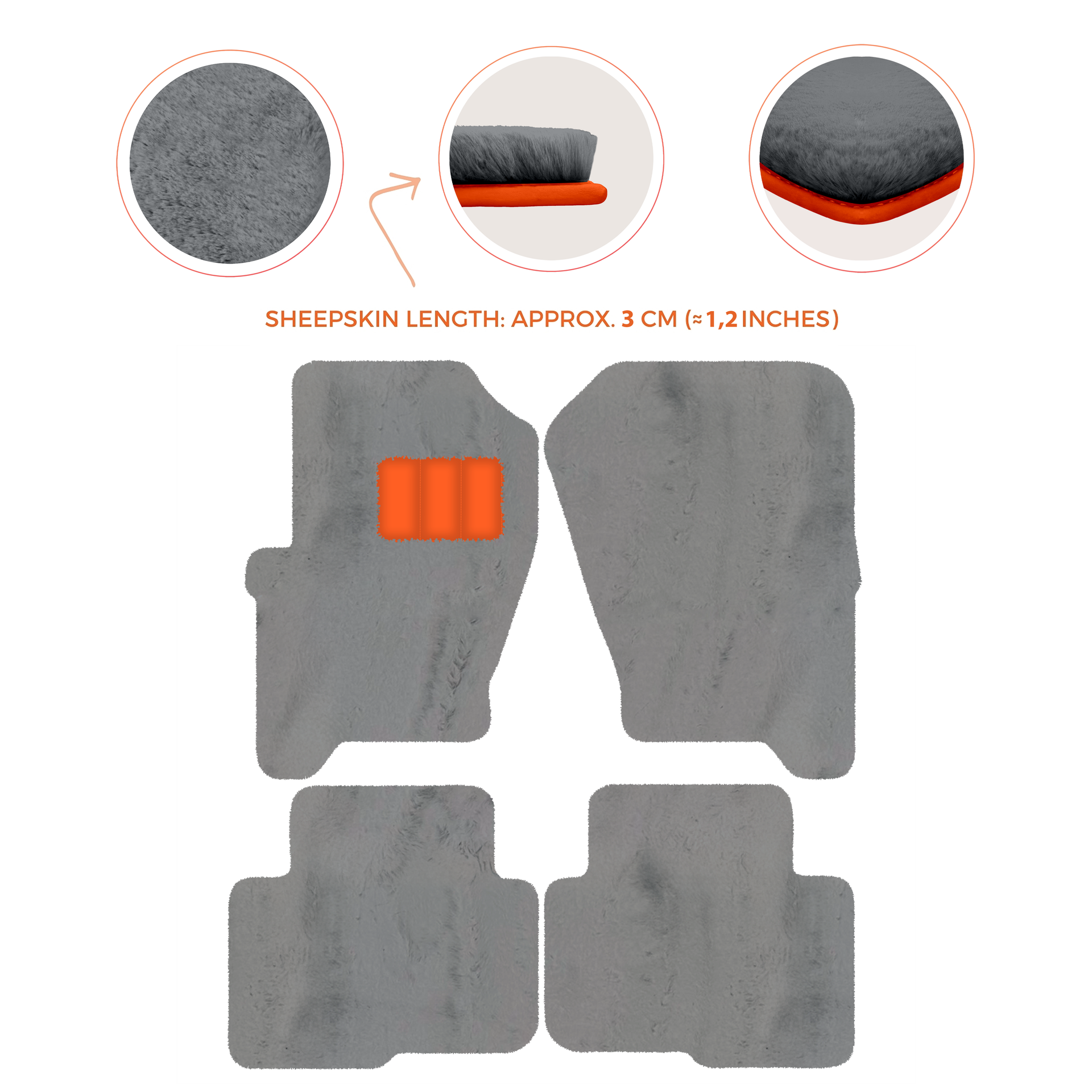 Premium Sheepskin Floor Mats for Land Rover Freelander (2007-2012)