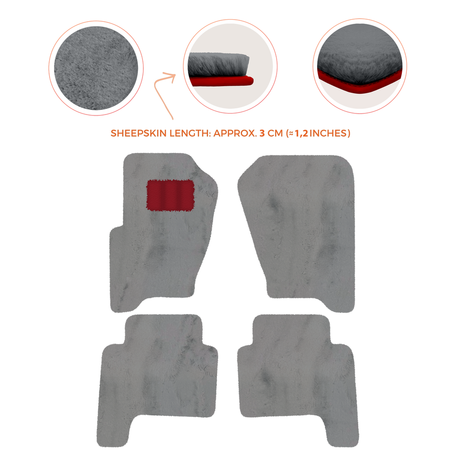 Luxury Sheepskin Floor Mats for Land Rover Discovery (2017-2026)