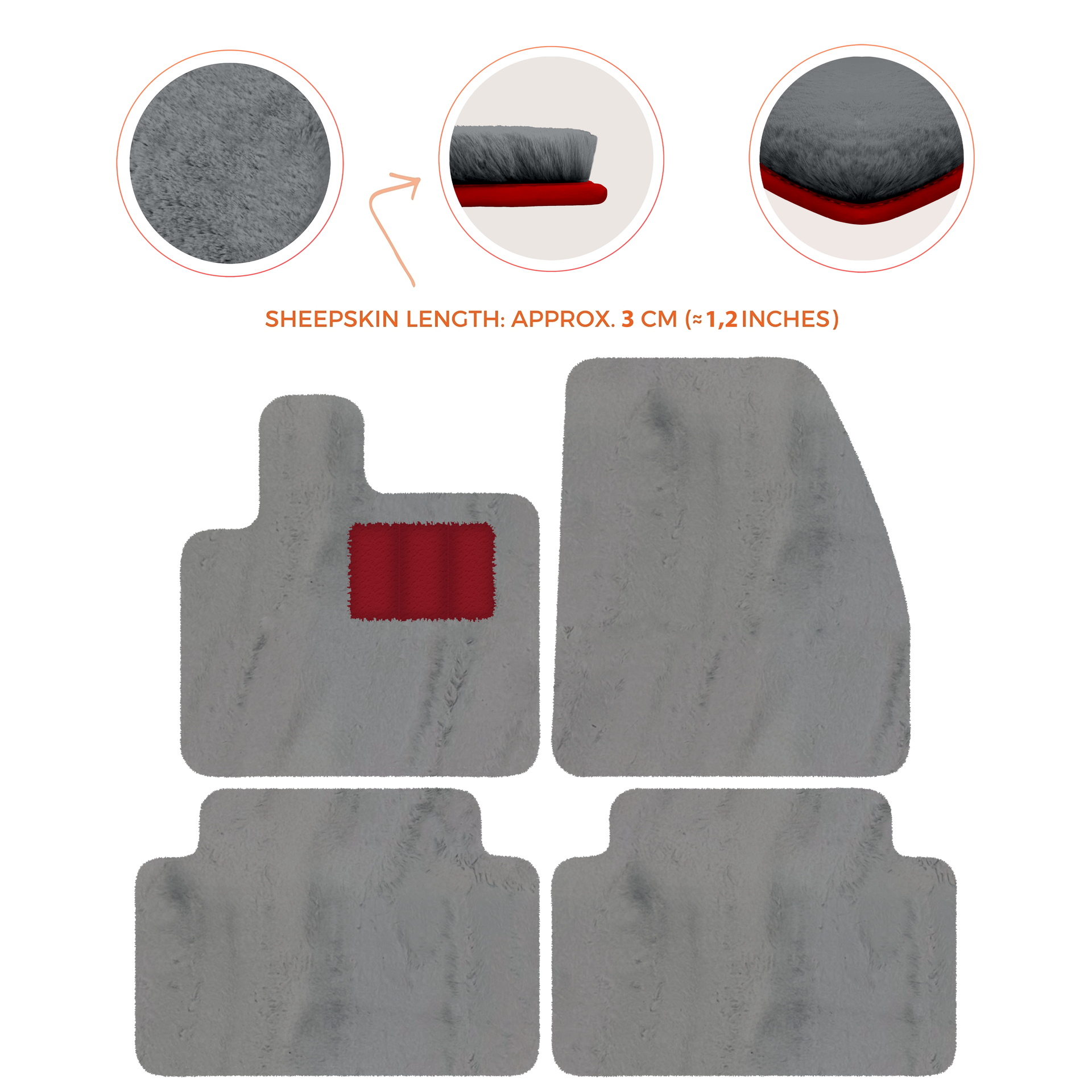 Premium Sheepskin Floor Mats for Range Rover Evoque (2016-2024)