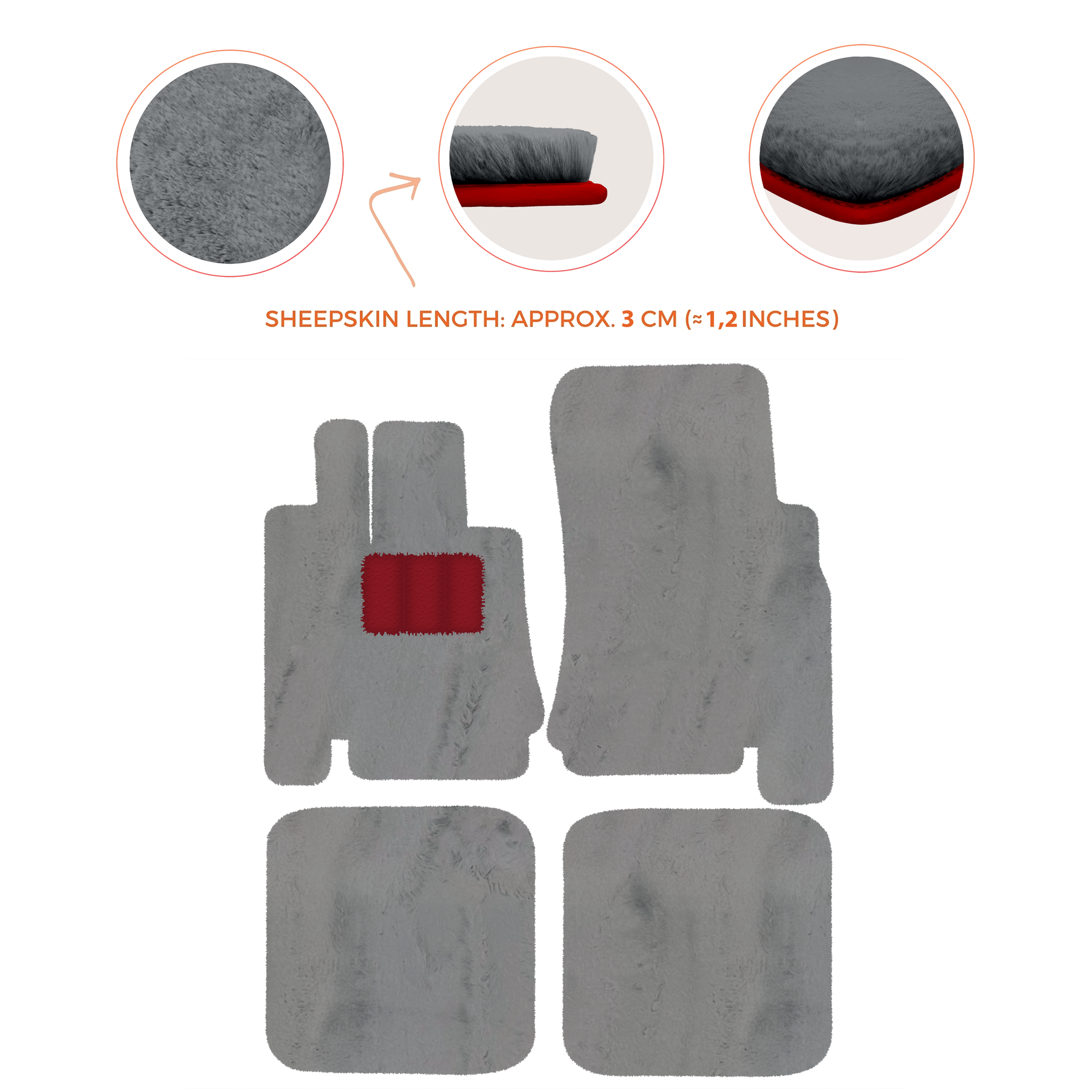 Premium Luxurious Sheepskin Floor Mats for Bentley Arnage (1998-2009)