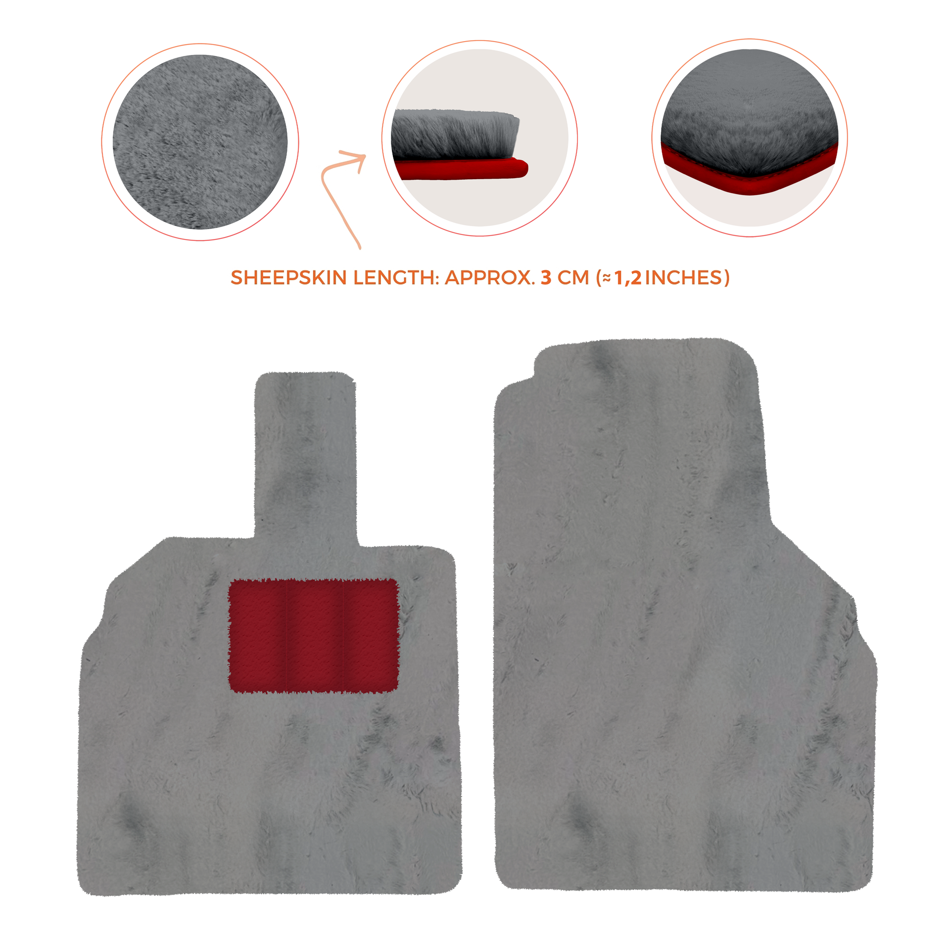 Luxury Sheepskin Floor Mats for Lamborghini Urus (2018-2026)