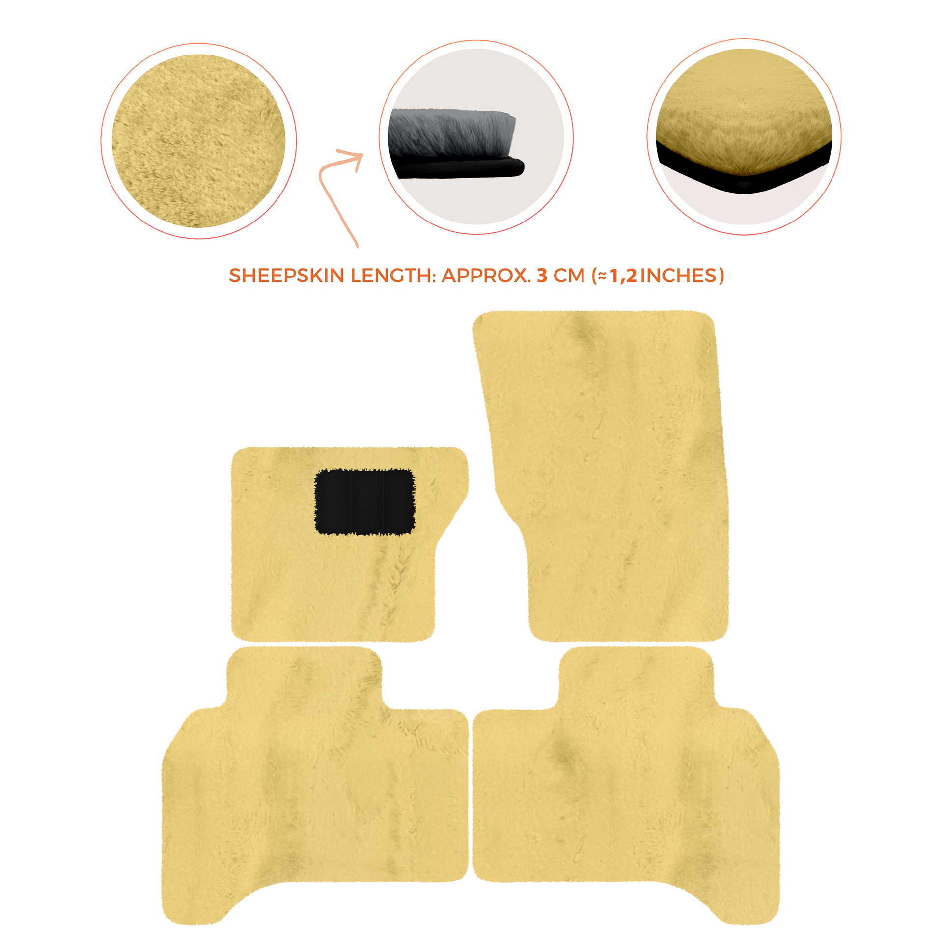 Premium Sheepskin Floor Mats for Range Rover Evoque (2015-2019)