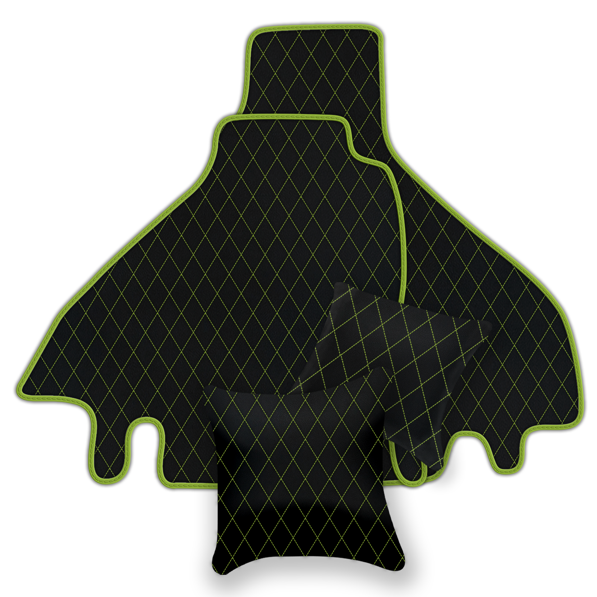 Premium Black Leather Floor Mats for Ferrari 512 TR (1992-1994)