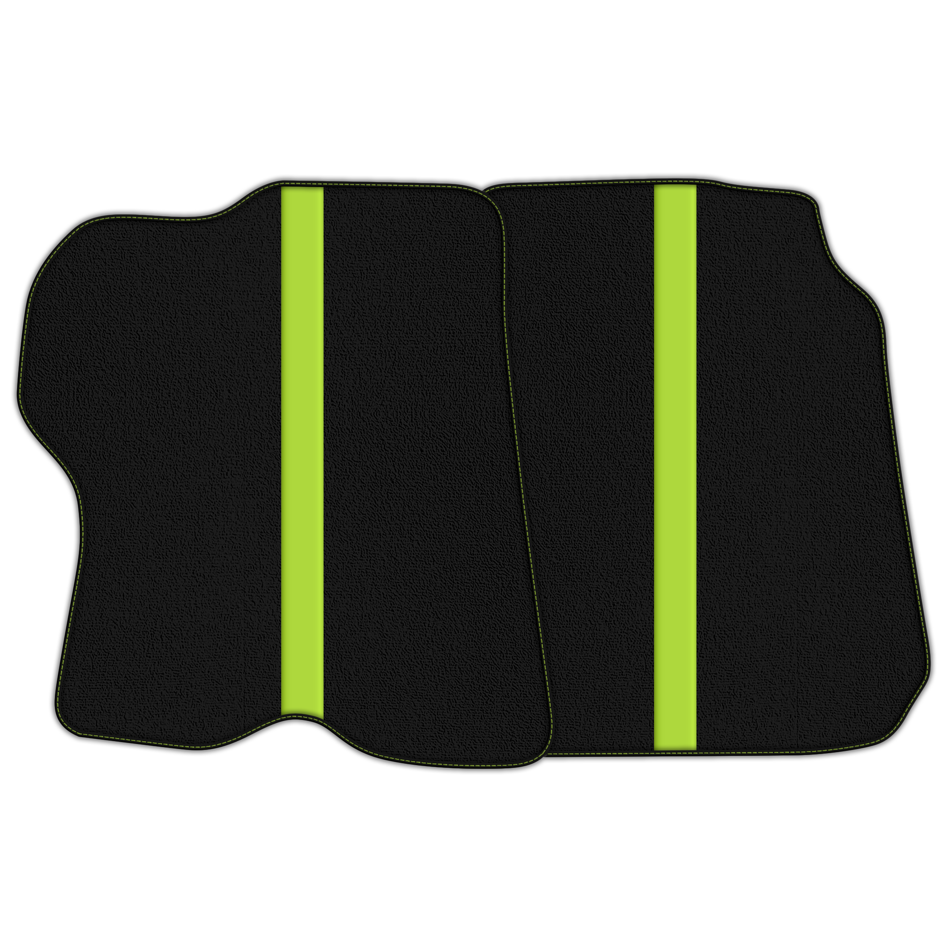 Black Floor Mats with Leather Line for Ferrari GTC4 Lusso (2016-2023) - Various Colors