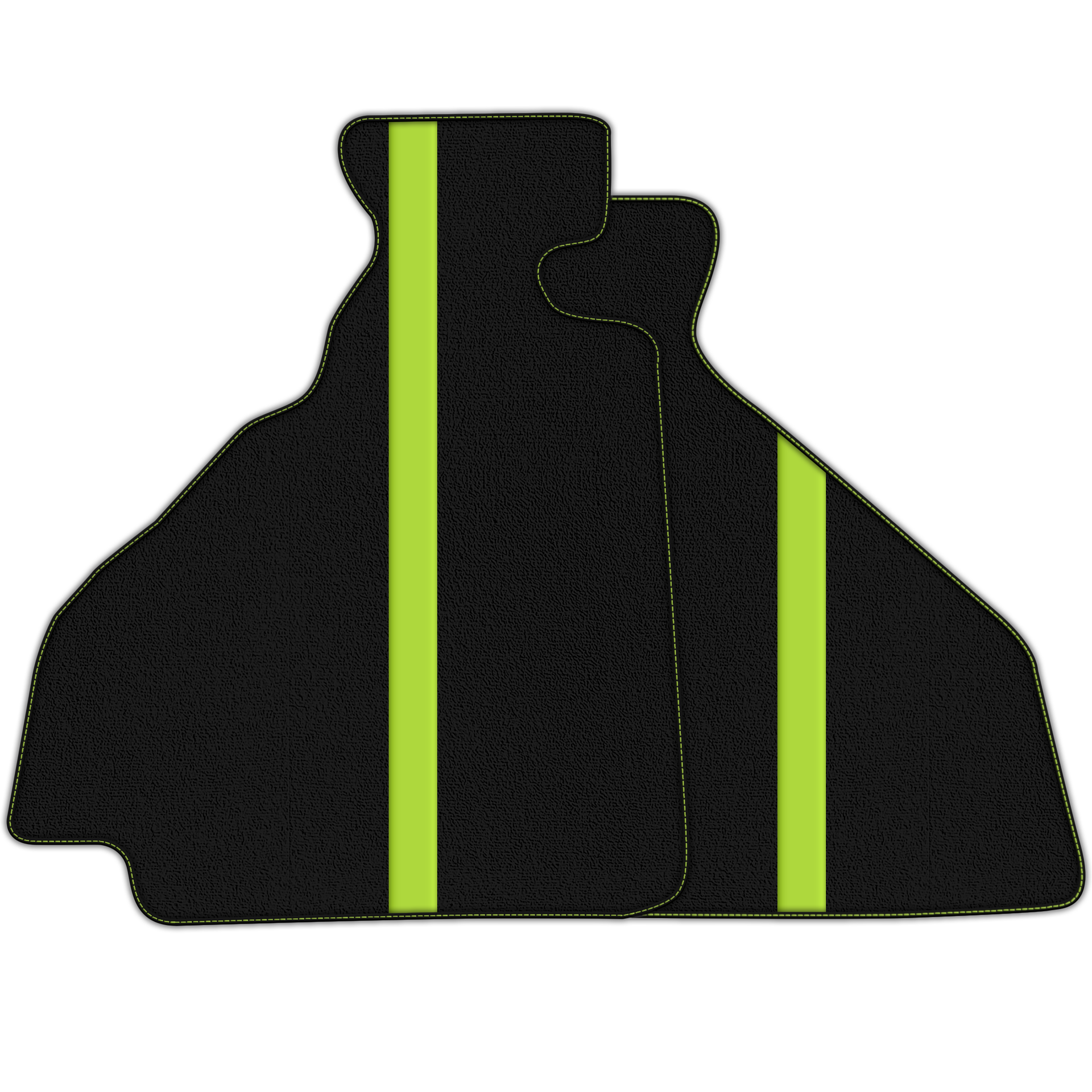 Premium Black Floor Mats for Ferrari 512 TR (1992-1994) | Leather Trim