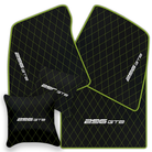 Premium Custom Black Leather Floor Mats for Ferrari FF (2011-2016)