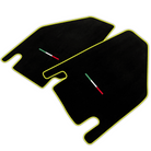 Black Floor Mats for Lamborghini Countach with Italian Flag | Various Trim Colors