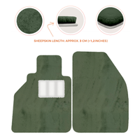 Sheepskin Floor Mats for Porsche 986 Boxster (1996-2004) - Sheepskin Length, Various Color Options