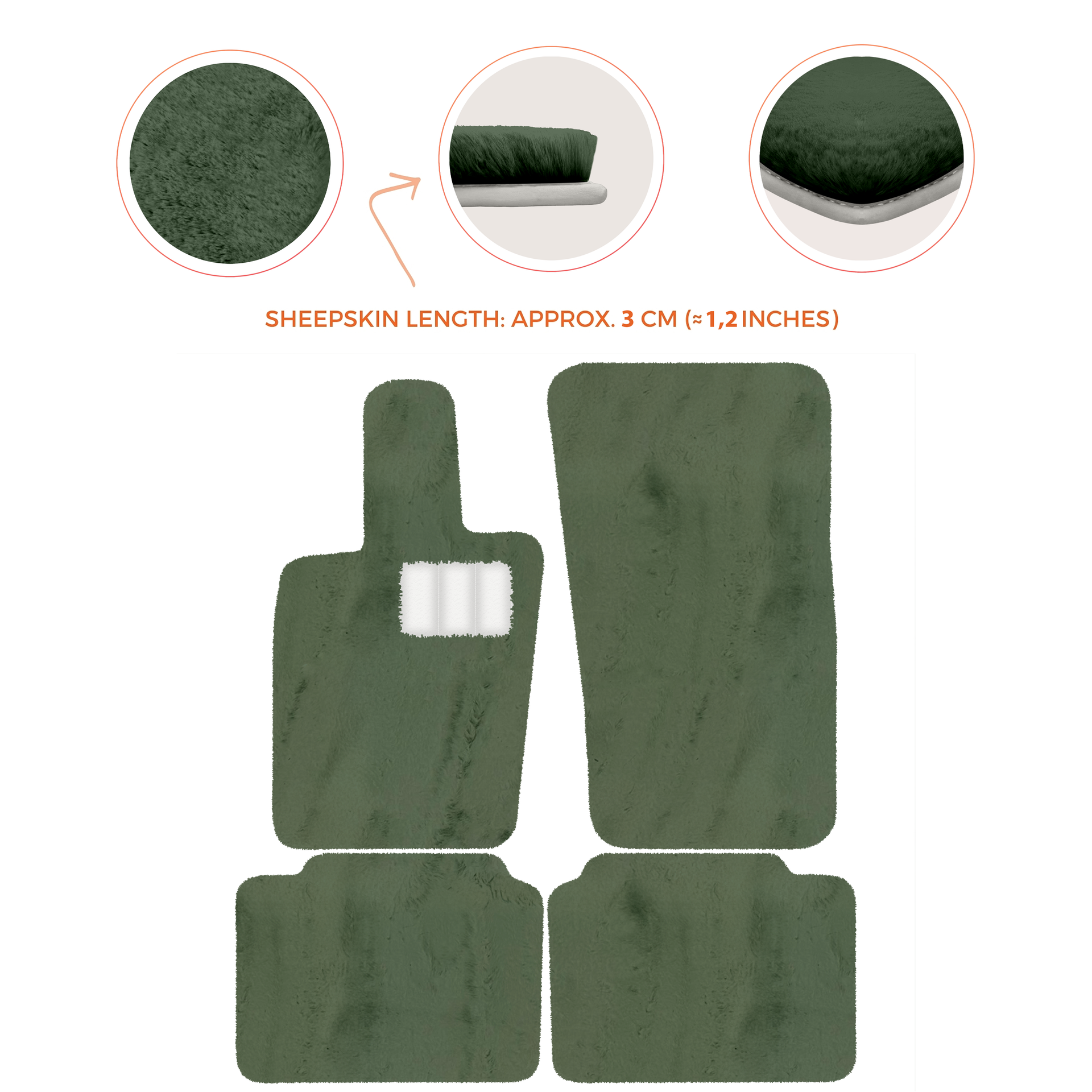 Luxury Sheepskin Floor Mats for Porsche Panamera (2017-2023)