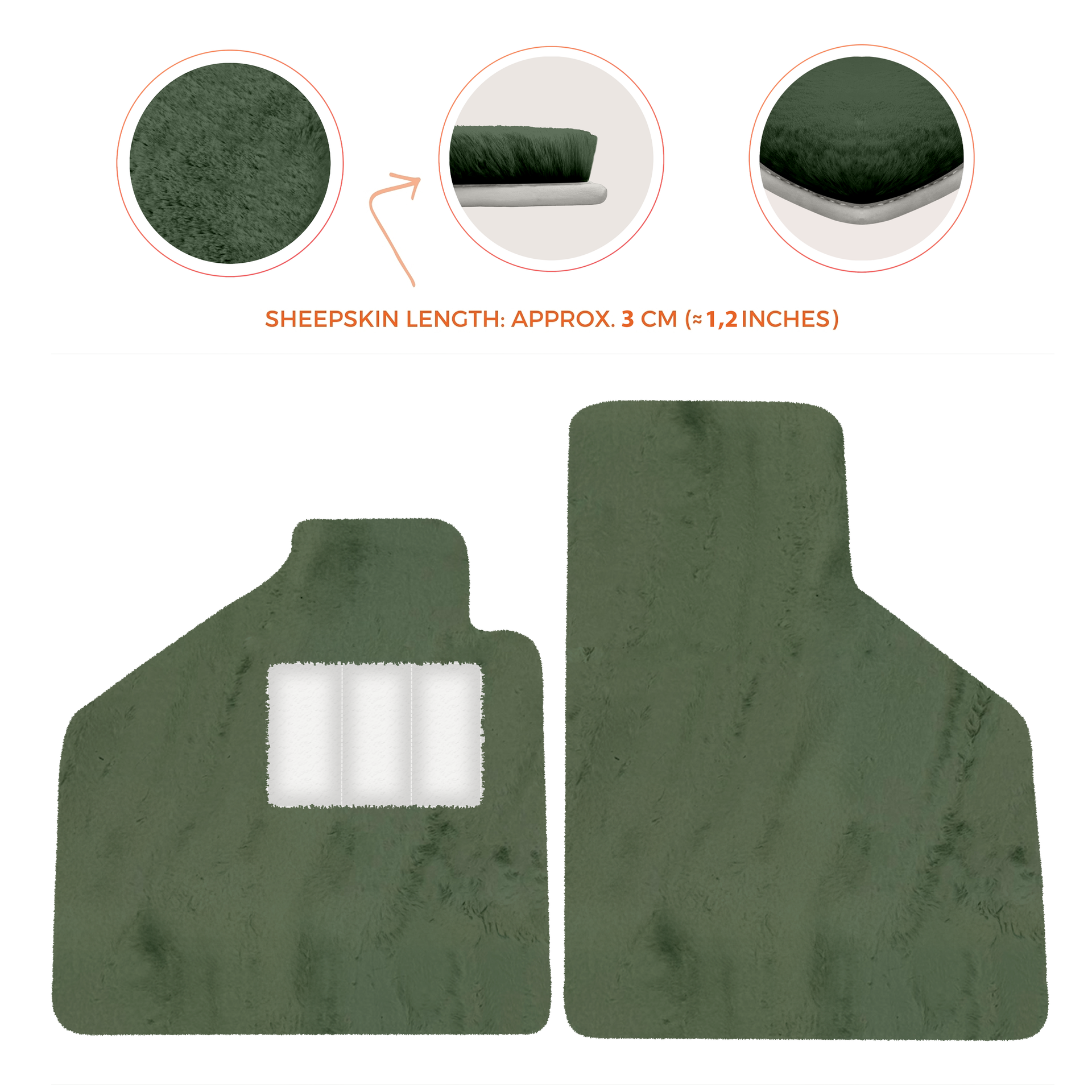 Premium Sheepskin Floor Mats for Lamborghini Aventador (2012-2022)