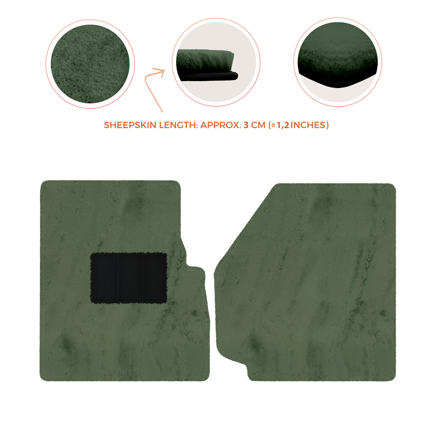 Premium Sheepskin Floor Mats for Land Rover Discovery (2004-2009)