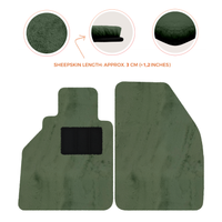 Sheepskin Floor Mats for Porsche 986 Boxster (1996-2004) - Sheepskin Length, Various Color Options