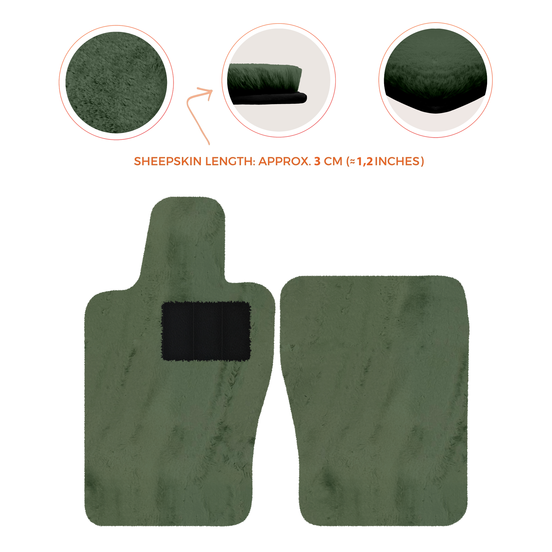 Premium Sheepskin Floor Mats for Aston Martin V8 Vantage (2019-2025)