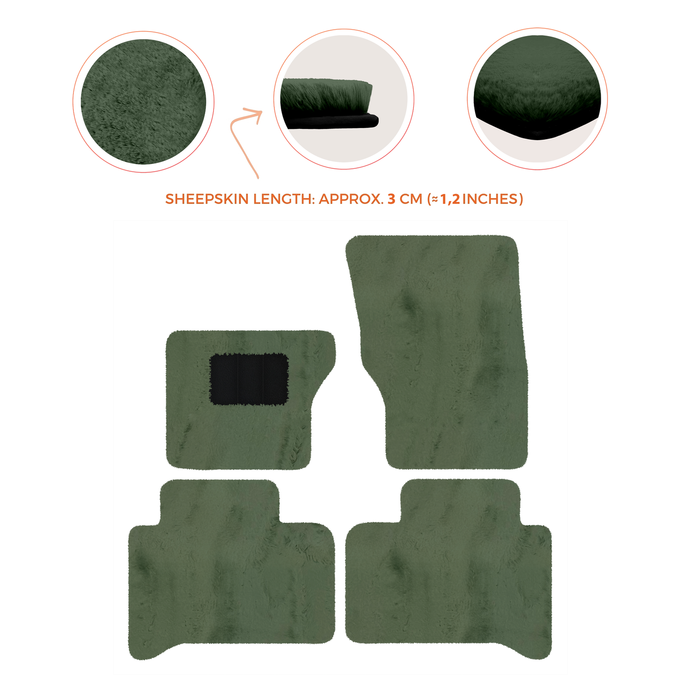 Luxury Sheepskin Floor Mats for Range Rover Velar (2017-2024)