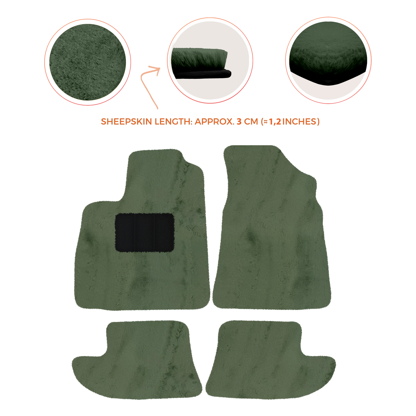 Premium Sheepskin Floor Mats for Bentley Continental GT (2003-2011)