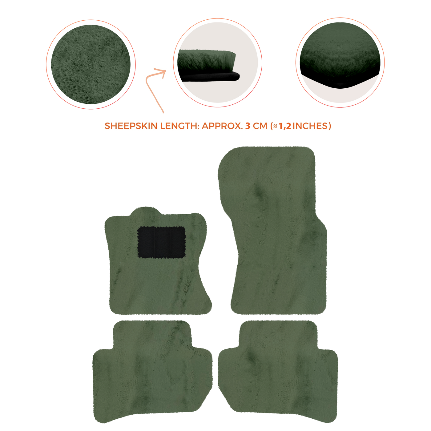 Premium Sheepskin Floor Mats for 2010-2013 Range Rover Sport