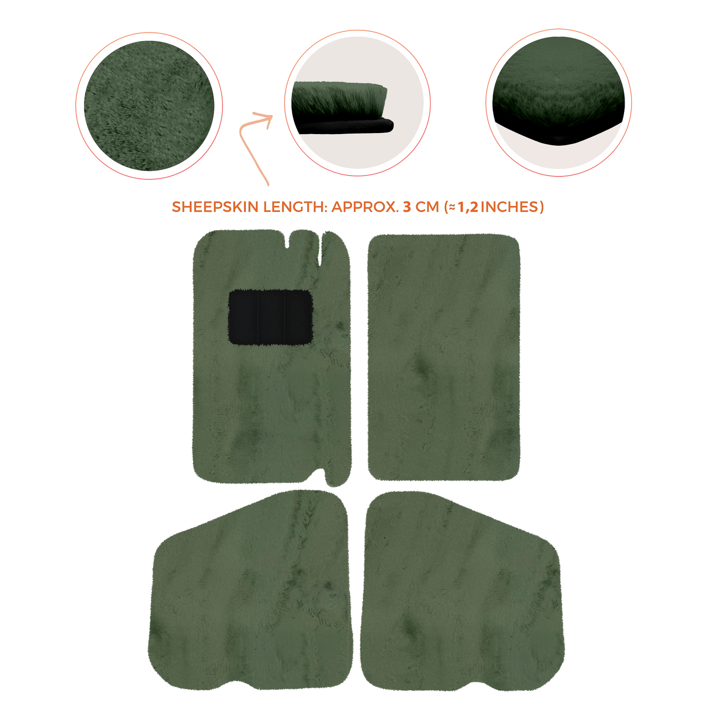 Premium Sheepskin Floor Mats for Rolls-Royce Shadow (1965-1977)