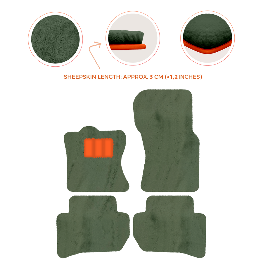 Premium Sheepskin Floor Mats for 2010-2013 Range Rover Sport