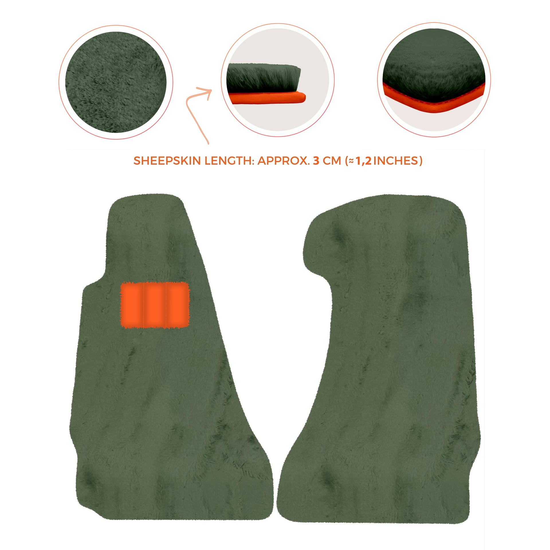 Premium Sheepskin Floor Mats for Aston Martin V8 Vantage (2006-2017)