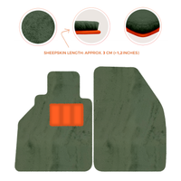 Sheepskin Floor Mats for Porsche 986 Boxster (1996-2004) - Sheepskin Length, Various Color Options