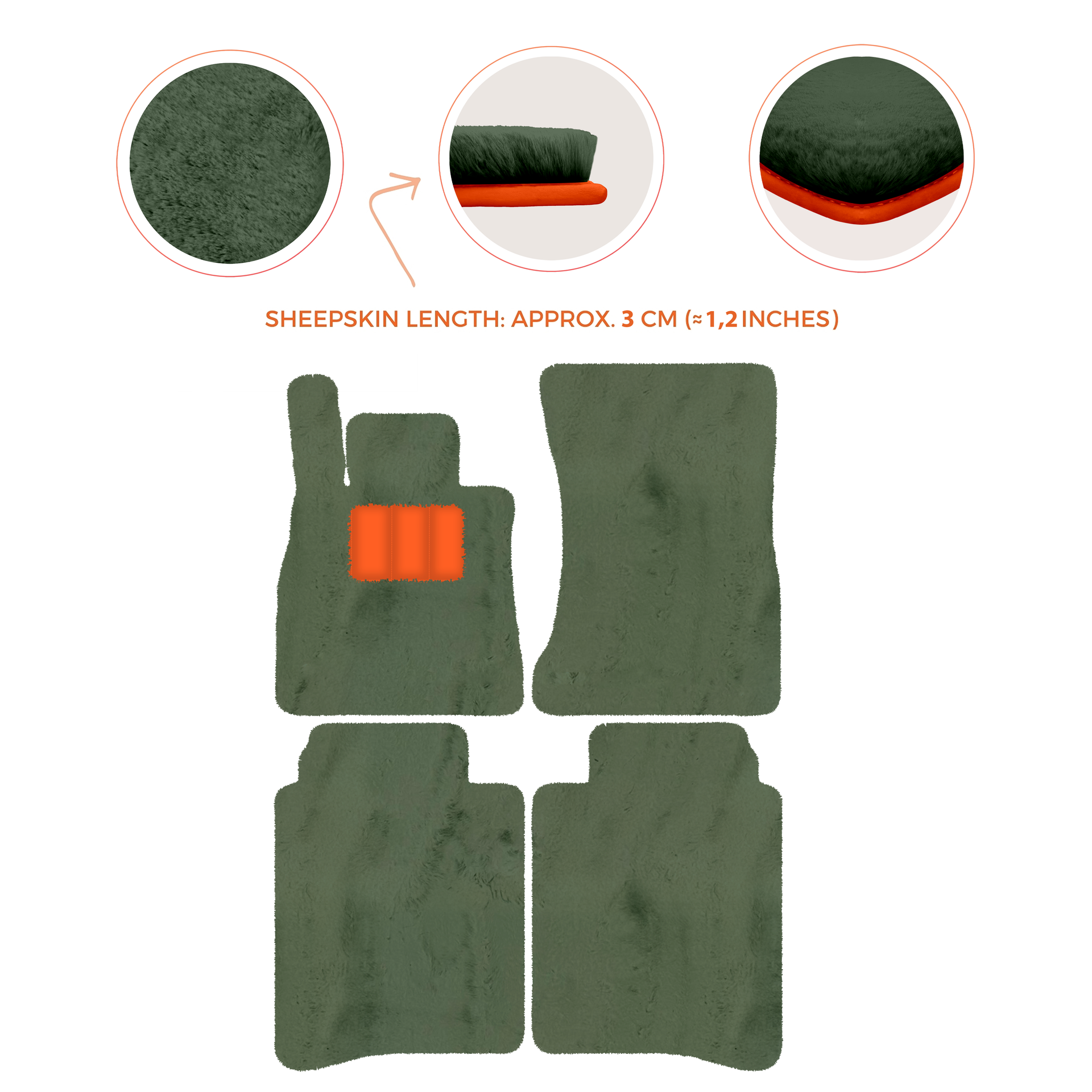 Luxury Sheepskin Floor Mats for Mercedes-Benz S-Class X222 | 2015-2021