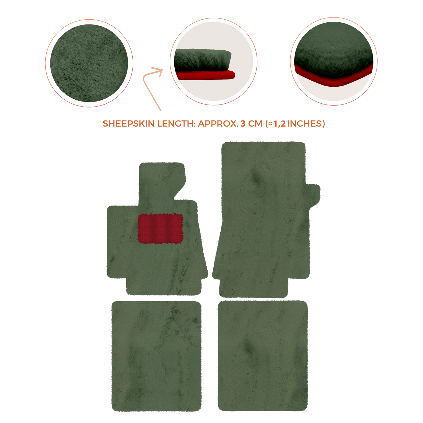 Luxurious Premium Sheepskin Floor Mats for Bentley Arnage (1998-2009)