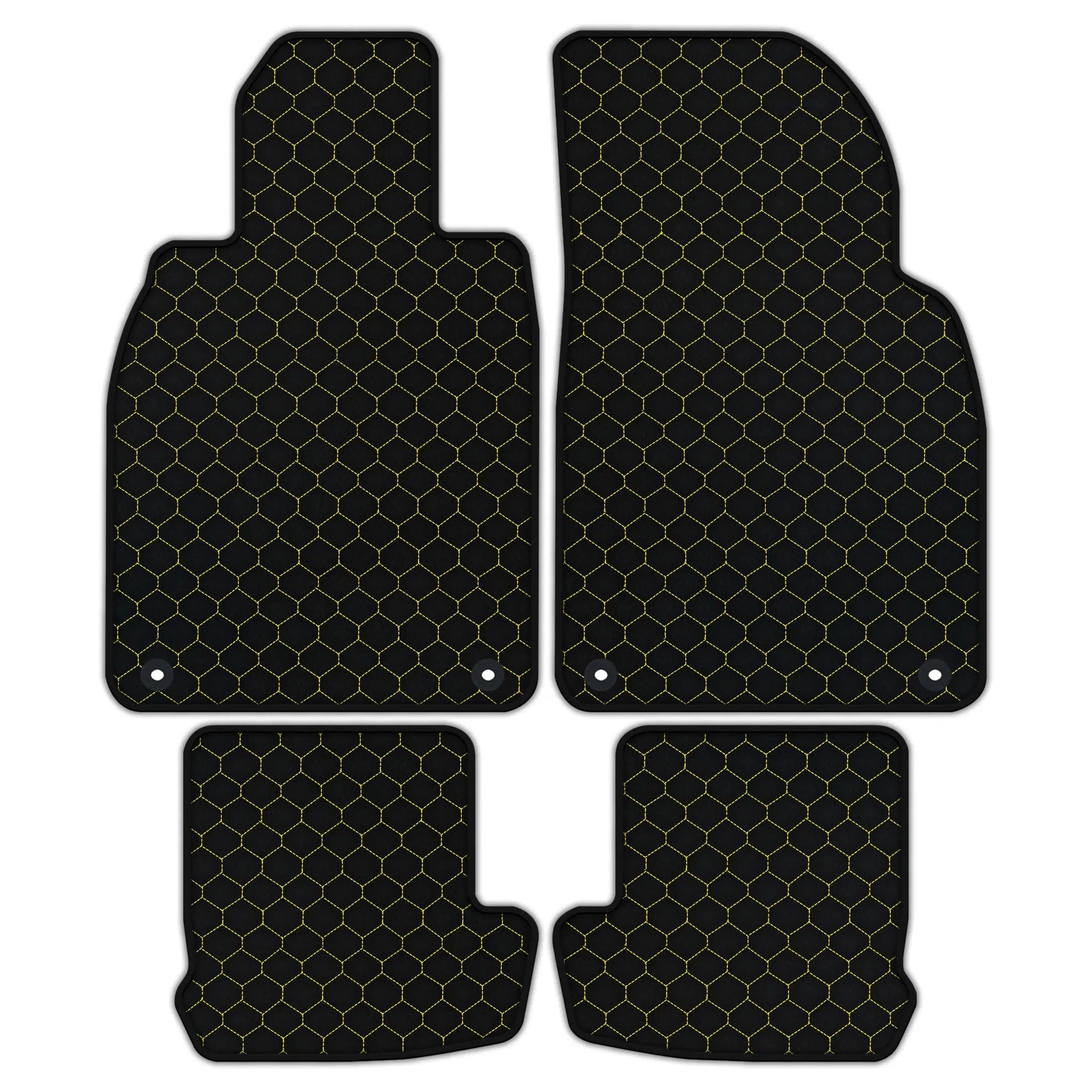 Customizable Leather Floor Mats with Hex Pattern for Porsche 991 (2012-2019)