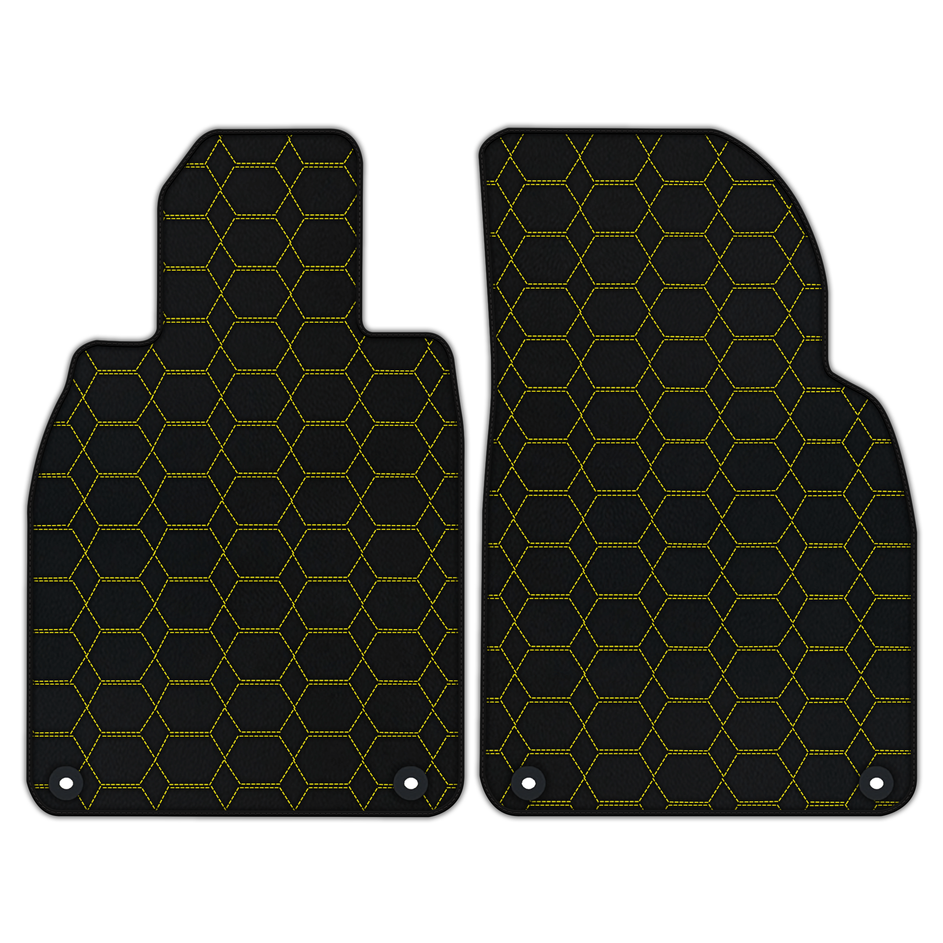 Customizable Leather Floor Mats with Hexagon Hex Pattern for Porsche Cayman 987 (2009-2012)