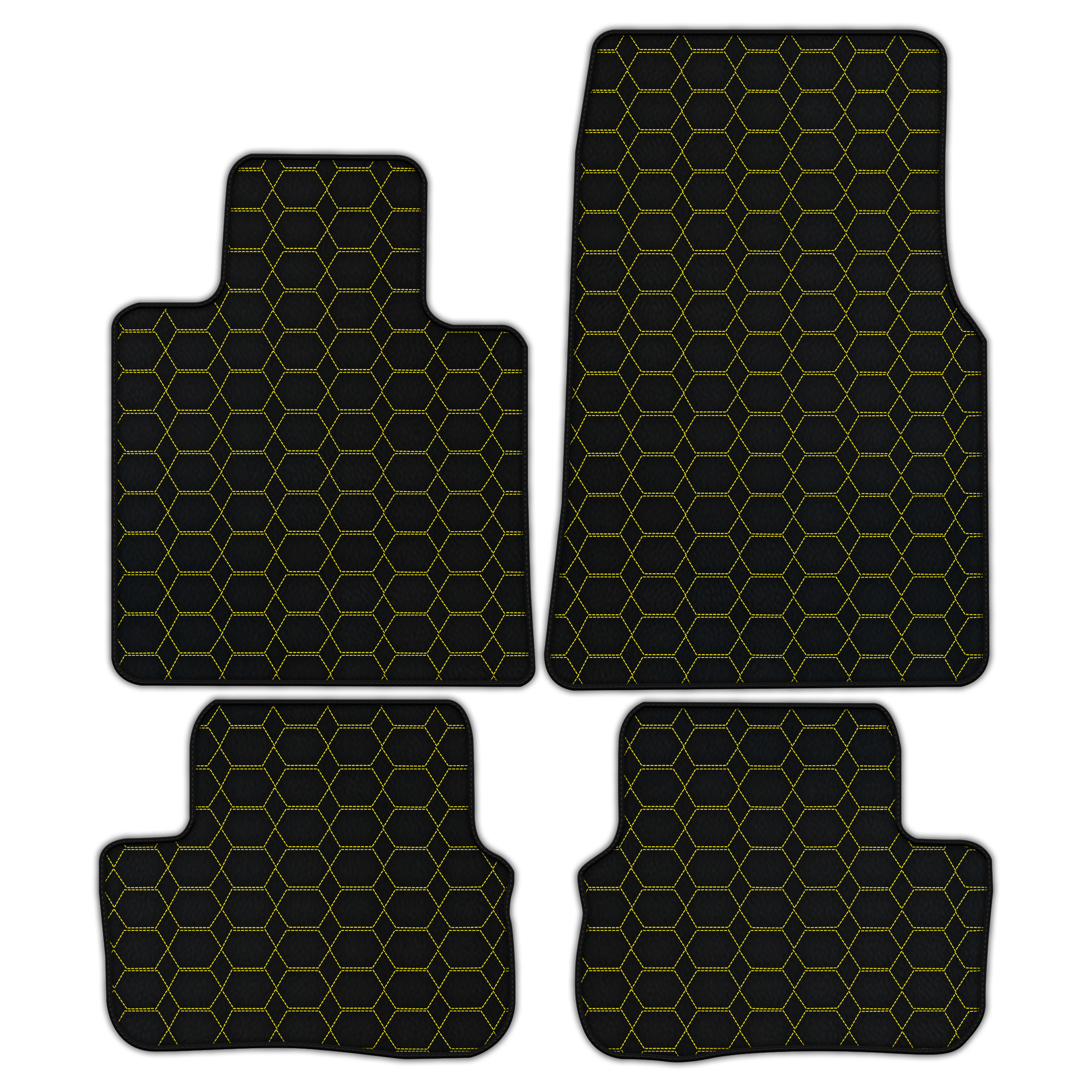 Customizable Leather Floor Mats with Hexagon Hex Pattern for Rolls Royce Spectre (2023-2024)