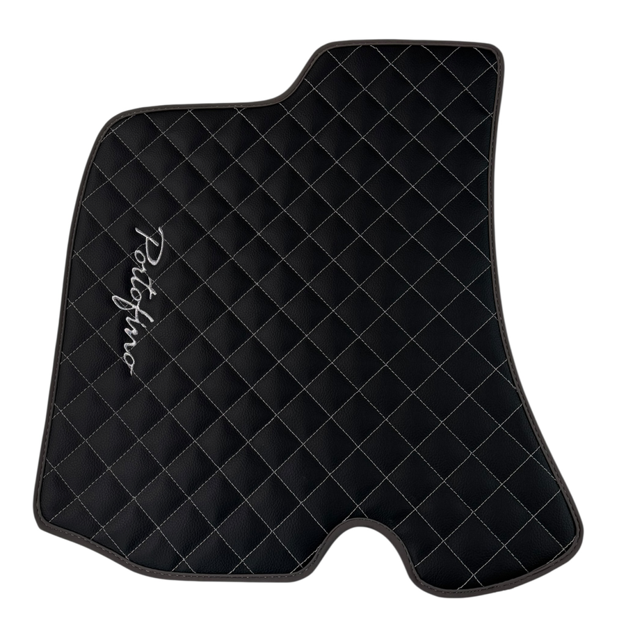 Premium Black Leather Floor Mats for Ferrari Portofino 2018-2023