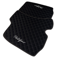 Premium Black Leather Floor Mats for Ferrari Portofino 2018-2023