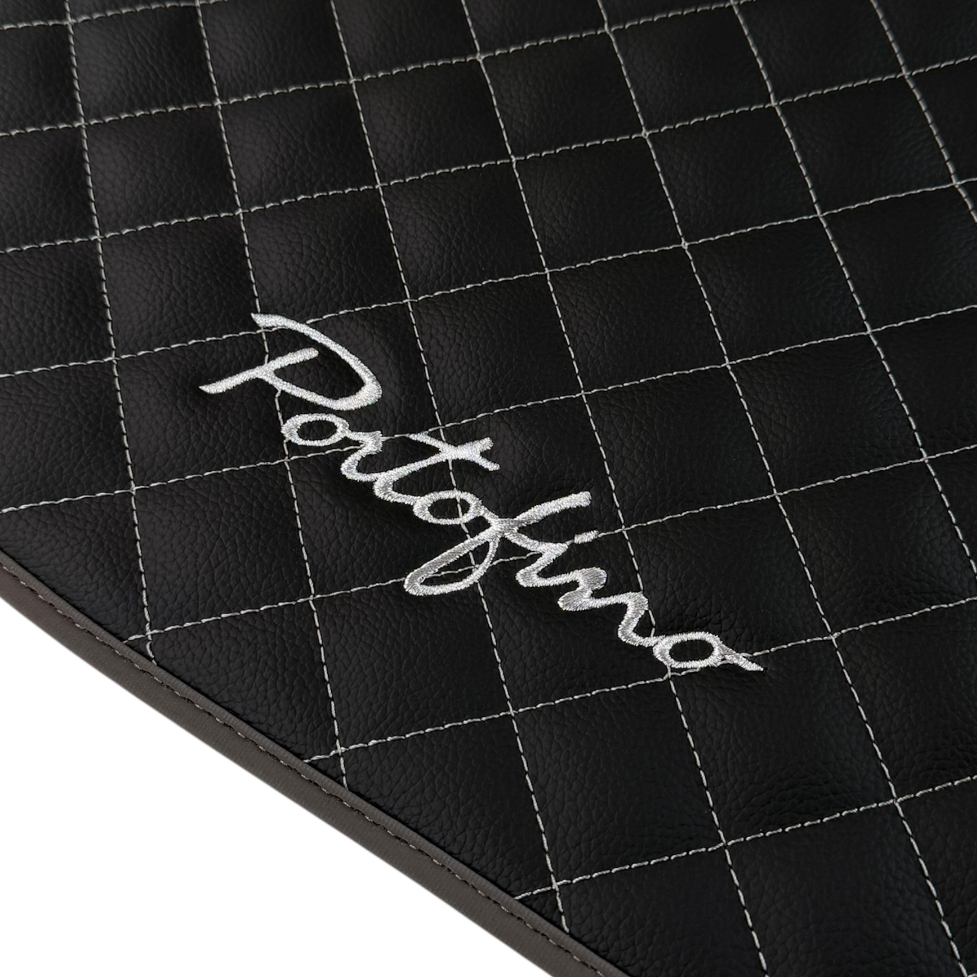 Premium Black Leather Floor Mats for Ferrari Portofino 2018-2023