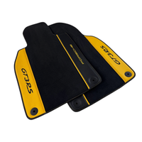 Black Floor Mats for Porsche 911 GT3 RS (2022-2026) with Yellow Leather