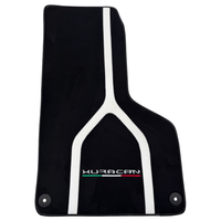 Lamborghini Huracan Floor Mats with Italian Flag and Logo in Orange Embroidery