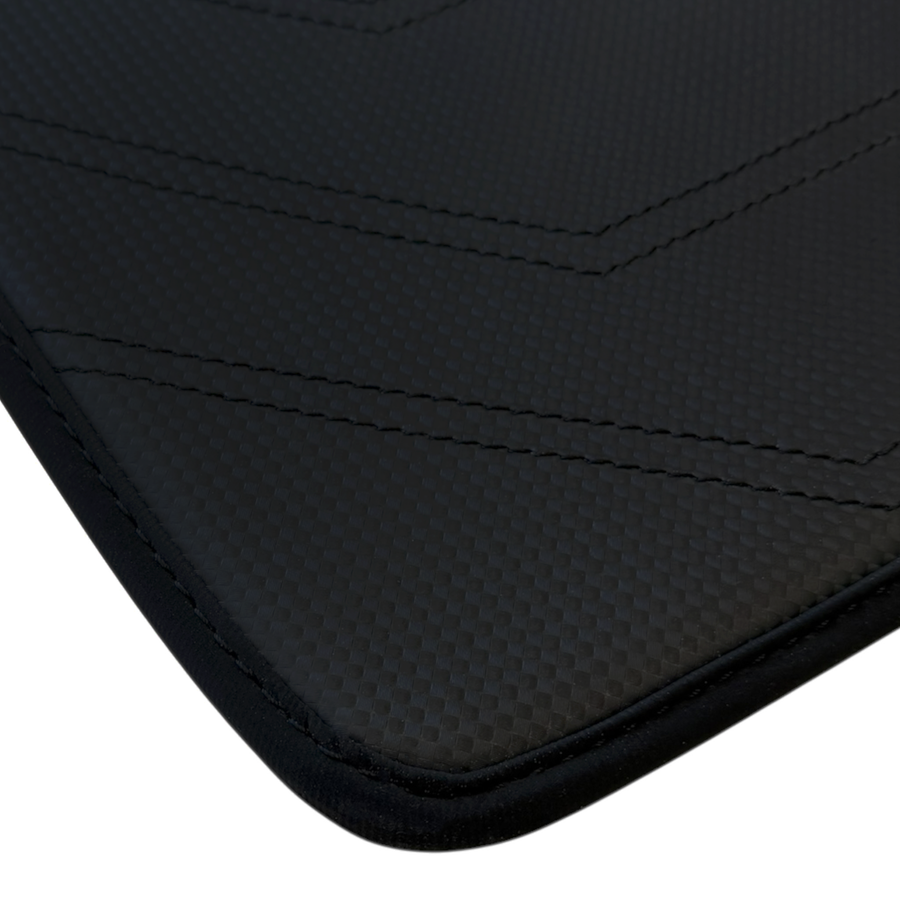 Premium Black Leather Floor Mats for Ferrari 296 GTS 2022-2024