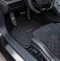 Floor Mats for Lamborghini Huracan Perfomante Alcantara Leather | Italian Flague
