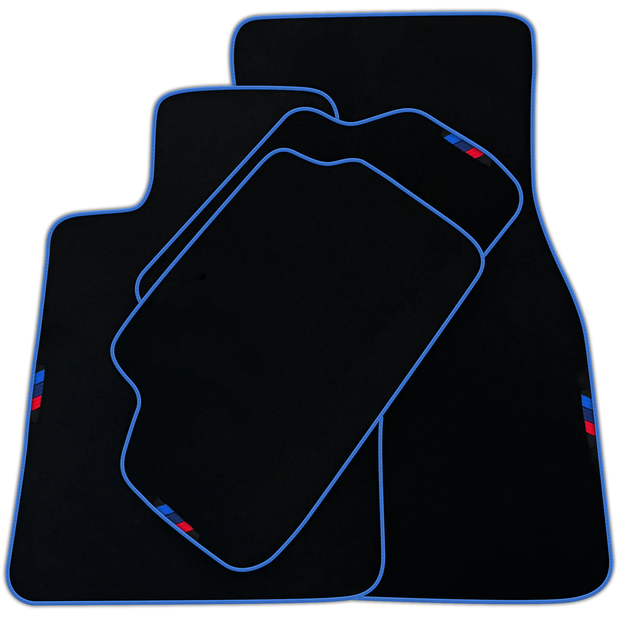 Black Mats For BMW Gran Tourer F46 (2015-2022) 5 Seats | Blue Trim | Various Trim Colors