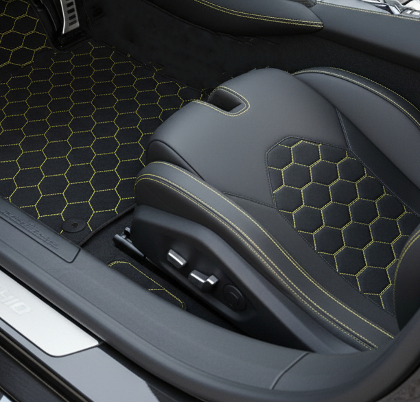 Customizable Leather Floor Mats with ER56 Pattern for Lamborghini Temerario (2025-2026) - AutoWin