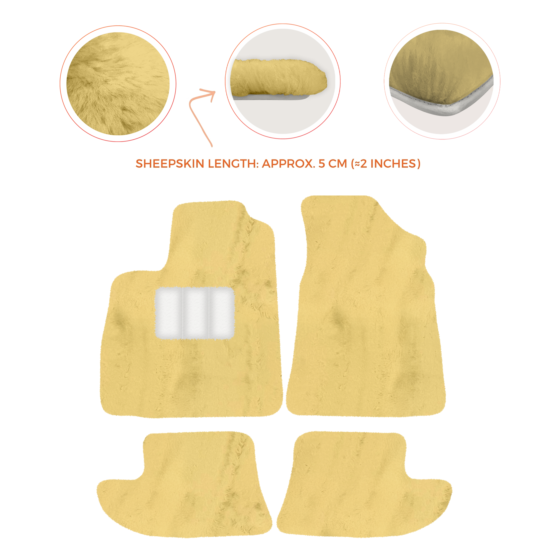 Premium Sheepskin Floor Mats for Bentley Continental GT (2003-2011)