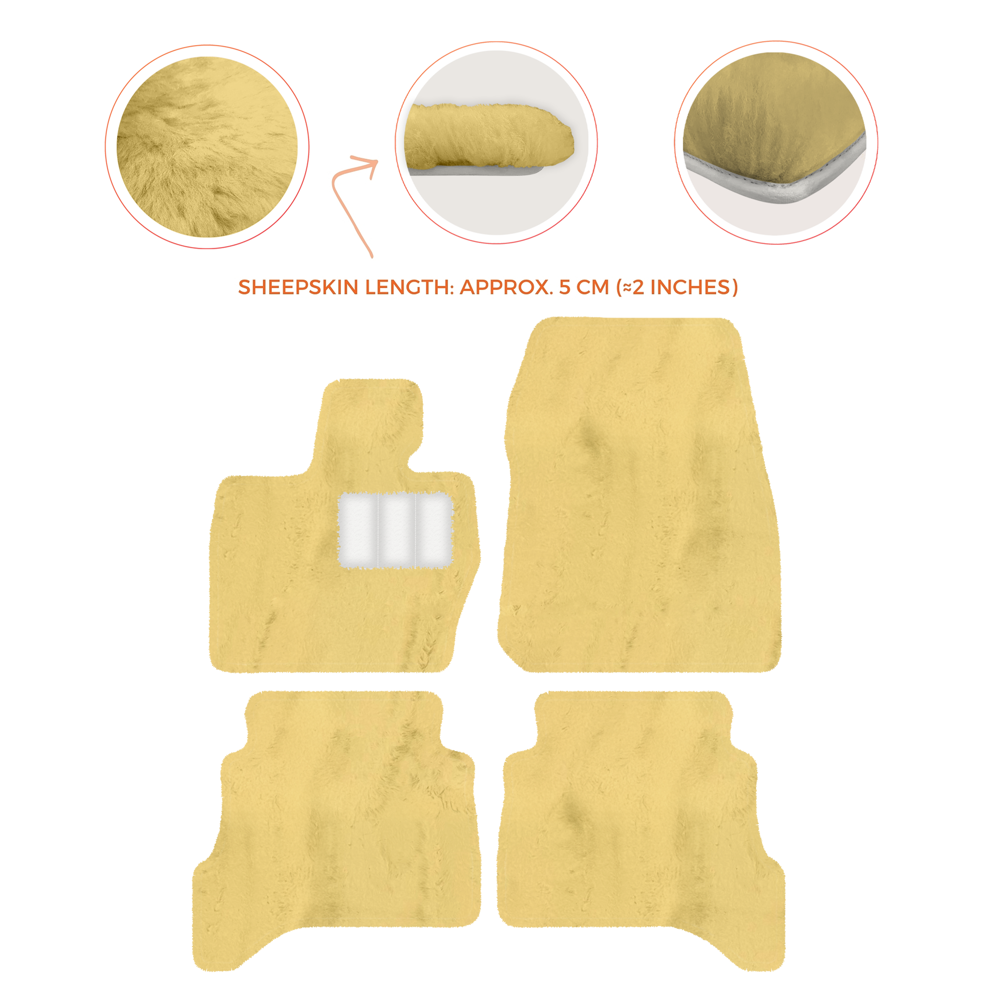 Premium Sheepskin Floor Mats for Range Rover Evoque (2015-2019)