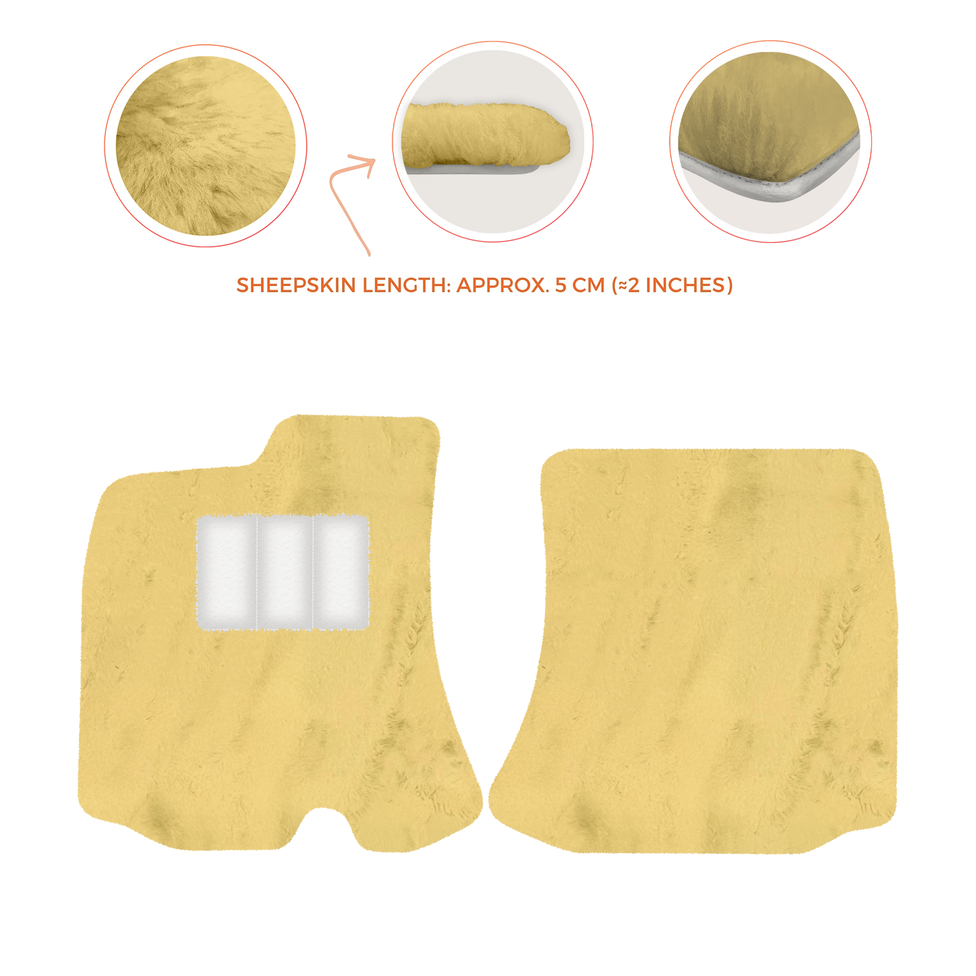 Premium Sheepskin Floor Mats for Bentley Arnage RL (1998-2009)