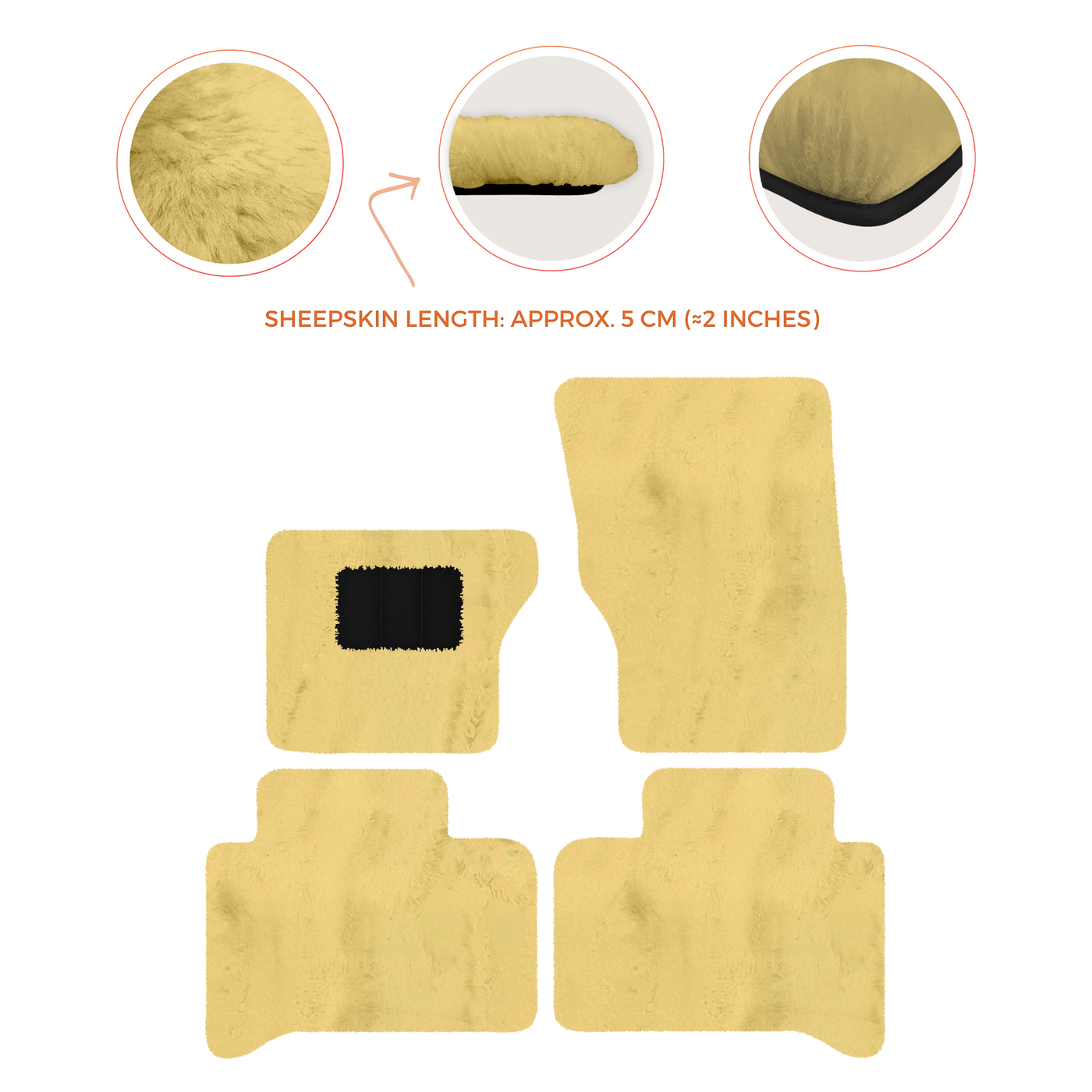Luxury Sheepskin Floor Mats for Range Rover Velar (2017-2024)