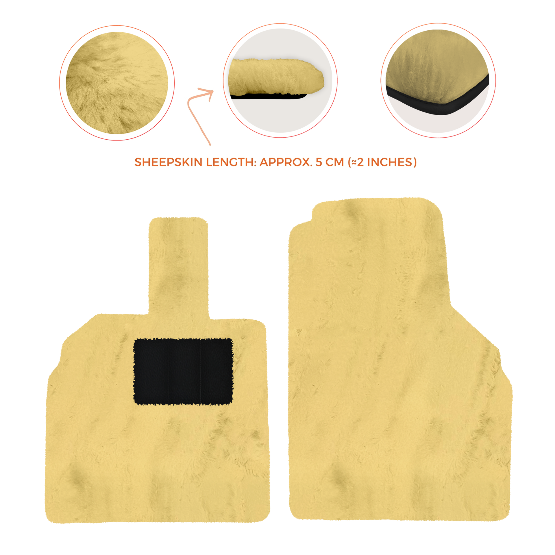 Luxury Sheepskin Floor Mats for Lamborghini Urus (2018-2026)