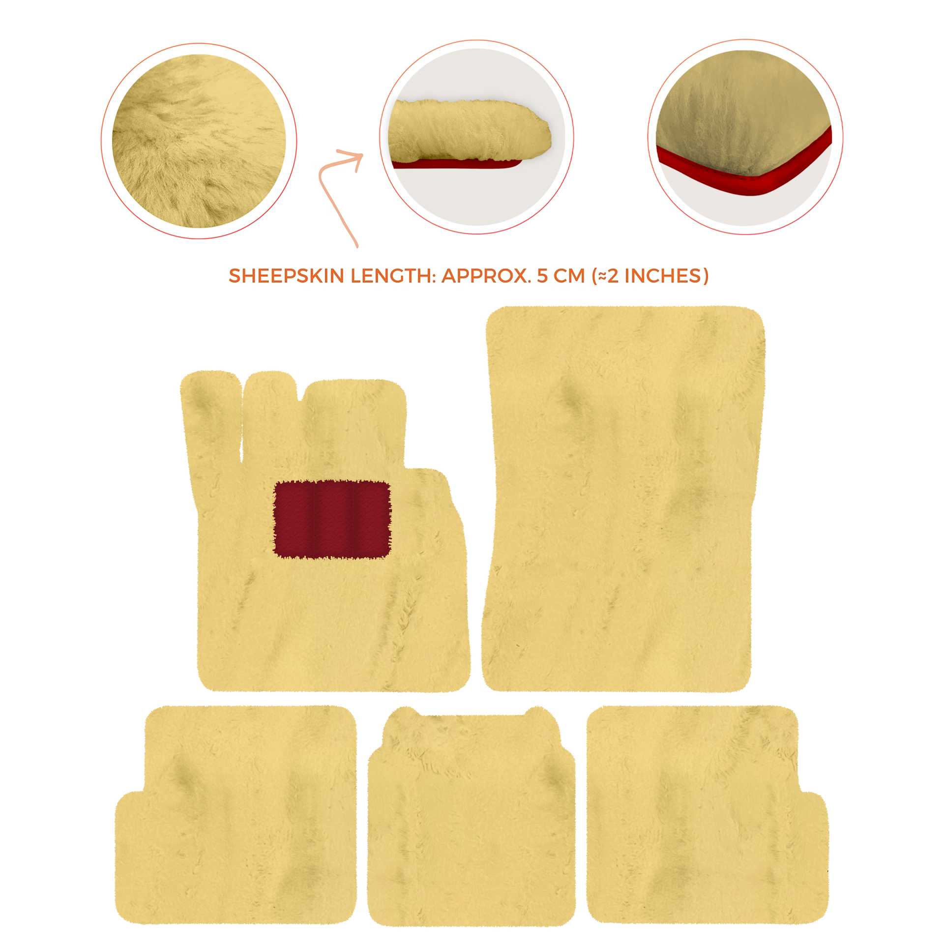 Premium Sheepskin Floor Mats for Ferrari 296 GTS (2022-2025)